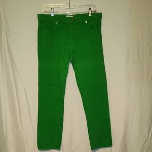 Frame Denim Straight Leg Women's Le Slouch Vivid Greens Size 27 Grass Green